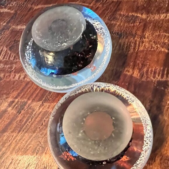 2 Abstract Handblown Paperweights - Picture 7 of 10